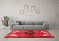 Machine Washable Persian Red Traditional Rug, wshtr133red