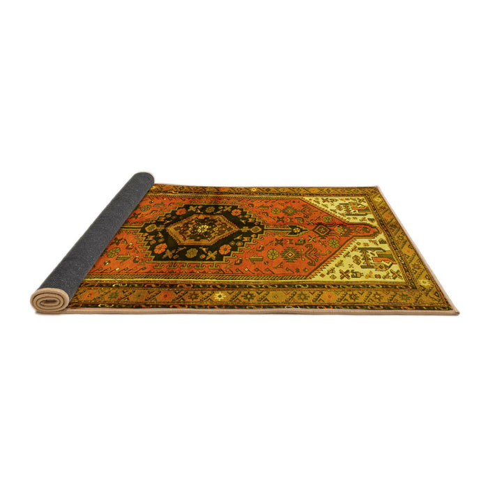 Sideview of Persian Yellow Traditional Rug, tr133yw