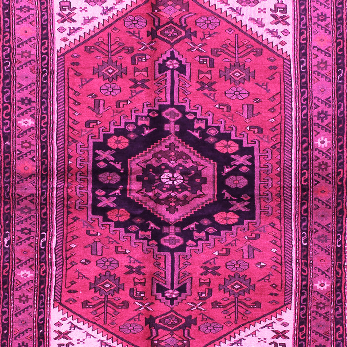 Machine Washable Persian Pink Traditional Rug, wshtr133pnk