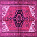 Square Persian Pink Traditional Rug, tr133pnk