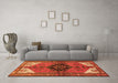 Machine Washable Persian Orange Traditional Area Rugs in a Living Room, wshtr133org