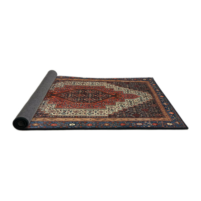 Sideview of Traditional Dark Almond Brown Persian Rug, tr1340
