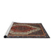 Sideview of Machine Washable Traditional Dark Almond Brown Rug, wshtr1340