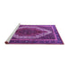 Sideview of Machine Washable Persian Purple Traditional Area Rugs, wshtr1340pur