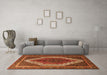 Machine Washable Persian Orange Traditional Area Rugs in a Living Room, wshtr1340org