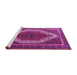 Sideview of Machine Washable Persian Pink Traditional Rug, wshtr1340pnk