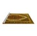 Sideview of Machine Washable Persian Yellow Traditional Rug, wshtr1340yw