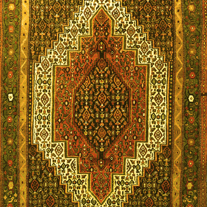Machine Washable Persian Yellow Traditional Rug, wshtr1340yw
