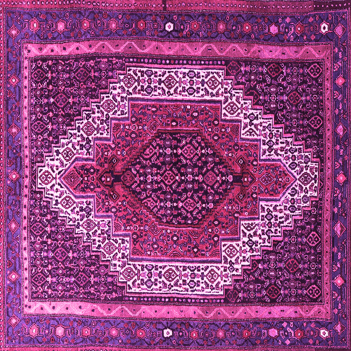 Square Machine Washable Persian Pink Traditional Rug, wshtr1340pnk