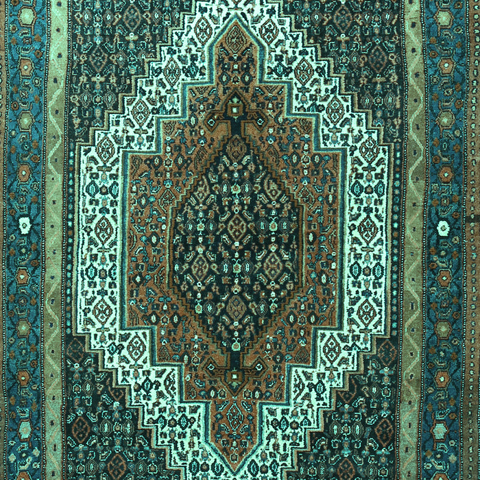 Machine Washable Persian Turquoise Traditional Area Rugs, wshtr1340turq