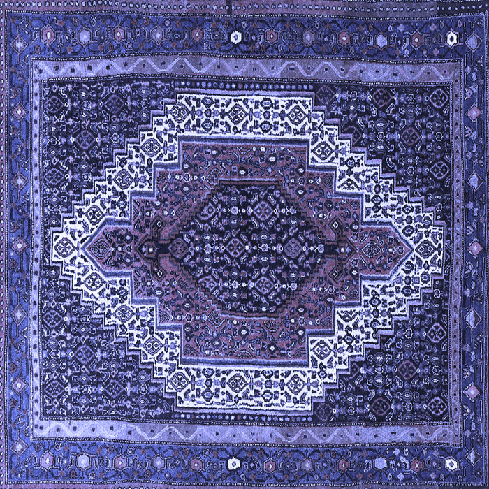 Square Persian Blue Traditional Rug, tr1340blu