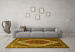 Machine Washable Persian Yellow Traditional Rug in a Living Room, wshtr1340yw