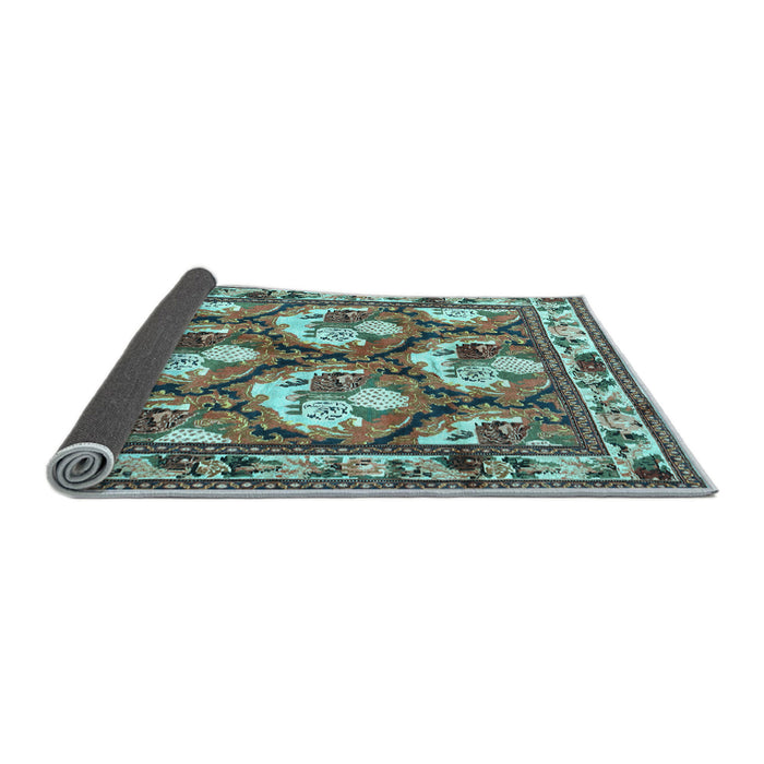 Sideview of Persian Light Blue Traditional Rug, tr1341lblu