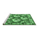 Sideview of Machine Washable Persian Emerald Green Traditional Area Rugs, wshtr1341emgrn