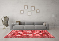 Machine Washable Persian Red Traditional Rug, wshtr1341red