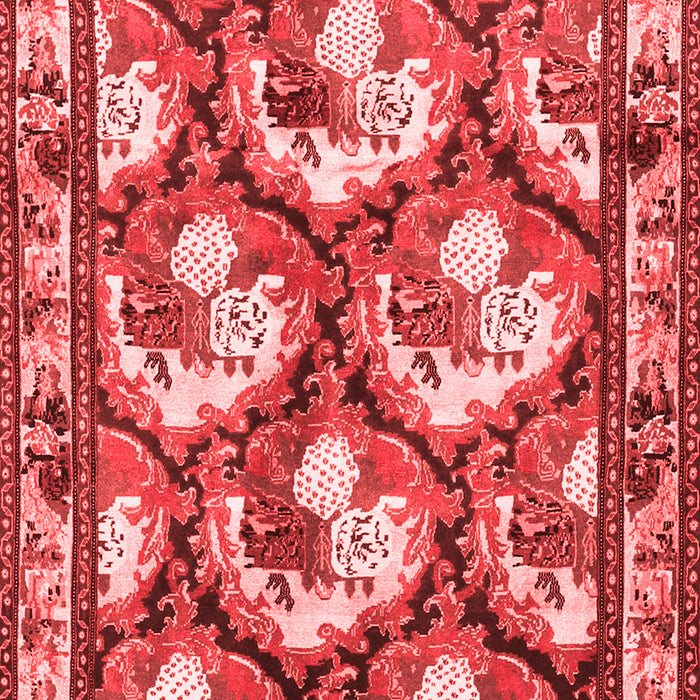 Machine Washable Persian Red Traditional Rug, wshtr1341red