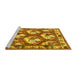 Sideview of Machine Washable Persian Yellow Traditional Rug, wshtr1341yw