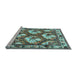 Sideview of Machine Washable Persian Light Blue Traditional Rug, wshtr1341lblu