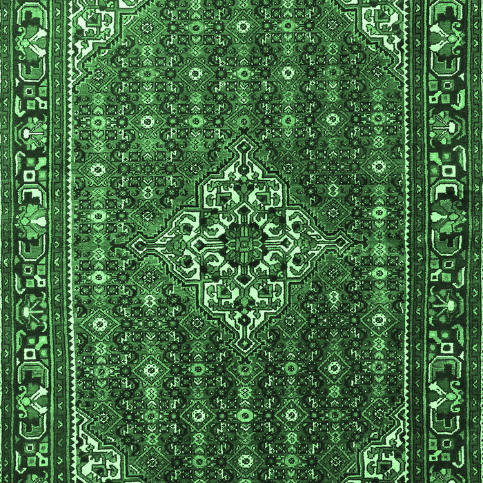 Machine Washable Persian Emerald Green Traditional Area Rugs, wshtr1342emgrn