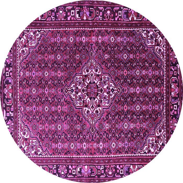 Round Machine Washable Persian Purple Traditional Area Rugs, wshtr1342pur