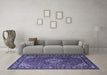 Machine Washable Persian Blue Traditional Rug in a Living Room, wshtr1342blu