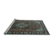 Sideview of Machine Washable Persian Light Blue Traditional Rug, wshtr1342lblu