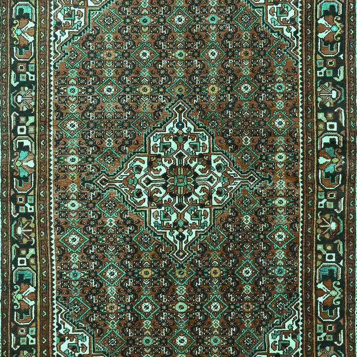 Machine Washable Persian Turquoise Traditional Area Rugs, wshtr1342turq
