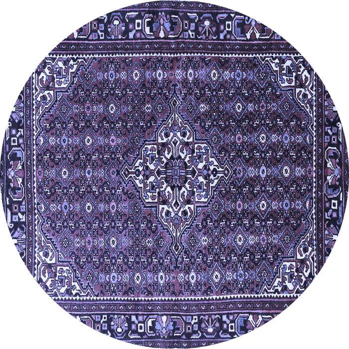 Round Persian Blue Traditional Rug, tr1342blu