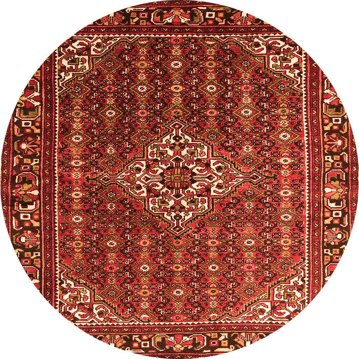 Square Persian Orange Traditional Rug, tr1342org