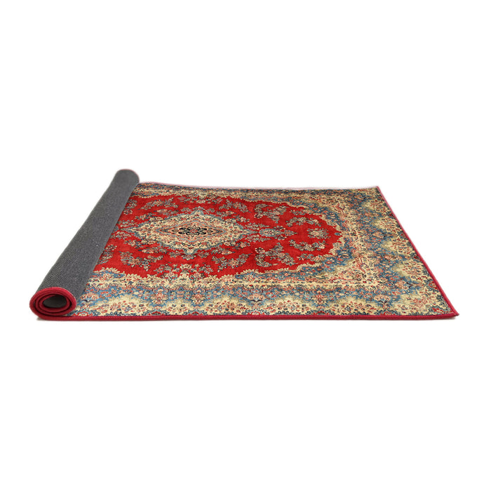 Sideview of Traditional Brownish Green Persian Rug, tr1343