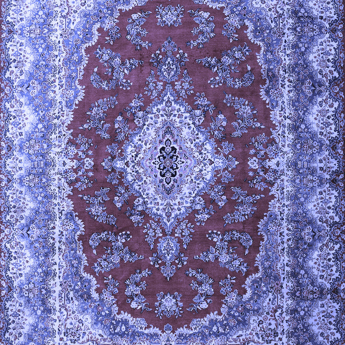 Machine Washable Persian Blue Traditional Rug, wshtr1343blu