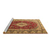 Sideview of Machine Washable Persian Brown Traditional Rug, wshtr1343brn