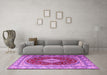 Machine Washable Persian Purple Traditional Area Rugs in a Living Room, wshtr1343pur