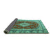 Sideview of Persian Turquoise Traditional Rug, tr1343turq