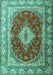 Machine Washable Persian Turquoise Traditional Area Rugs, wshtr1343turq