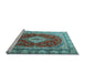 Sideview of Machine Washable Persian Light Blue Traditional Rug, wshtr1343lblu