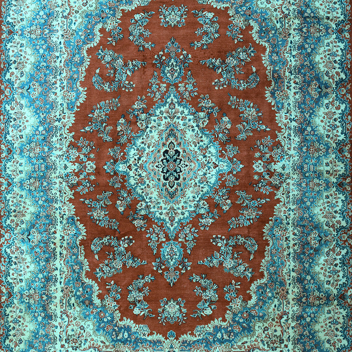 Machine Washable Persian Light Blue Traditional Rug, wshtr1343lblu