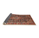 Sideview of Traditional Saffron Red Persian Rug, tr1344