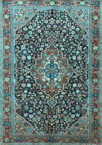 Persian Light Blue Traditional Rug, tr1344lblu