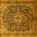 Square Persian Yellow Traditional Rug, tr1344yw