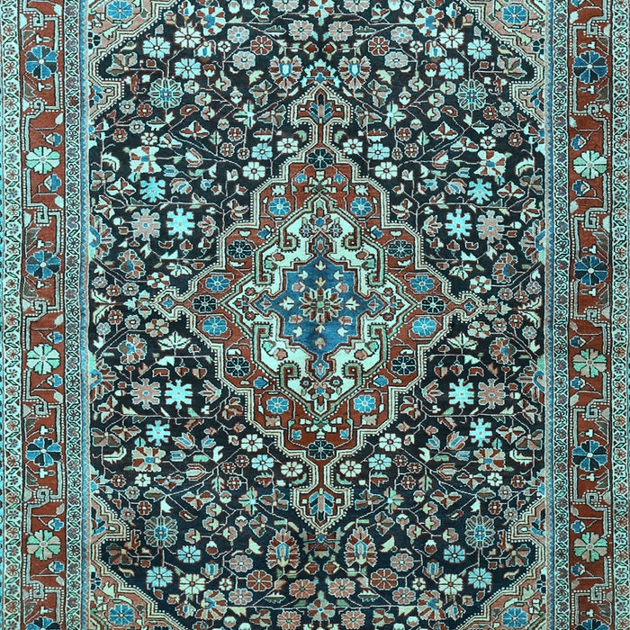Machine Washable Persian Light Blue Traditional Rug, wshtr1344lblu