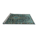 Sideview of Machine Washable Persian Light Blue Traditional Rug, wshtr1344lblu