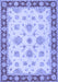 Machine Washable Oriental Blue Traditional Rug, wshtr1345blu