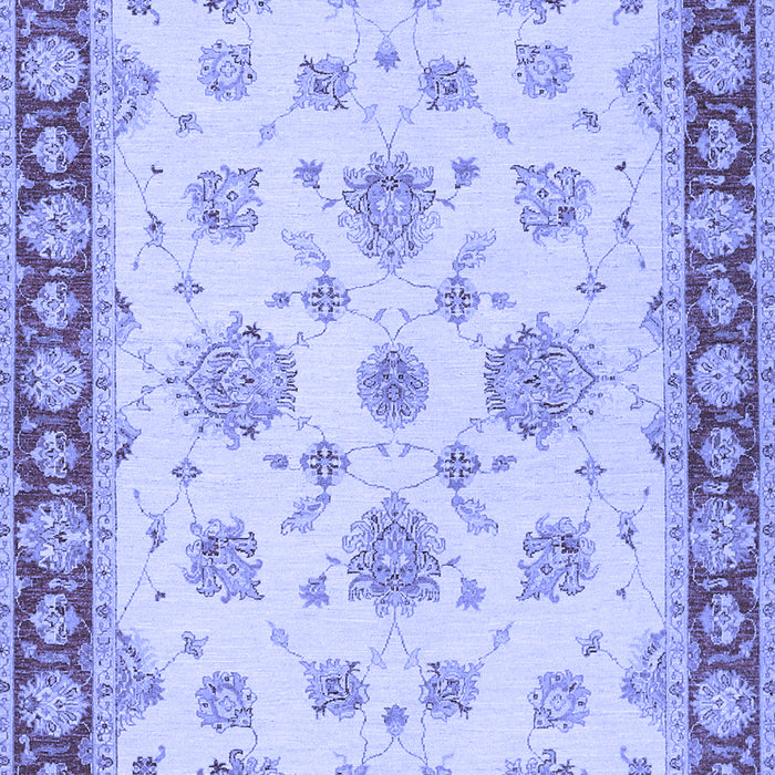 Machine Washable Oriental Blue Traditional Rug, wshtr1345blu