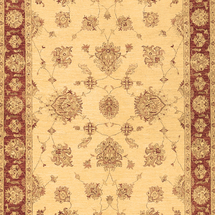 Machine Washable Oriental Brown Traditional Rug, wshtr1345brn