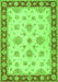 Serging Thickness of Machine Washable Oriental Green Traditional Area Rugs, wshtr1345grn