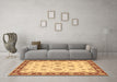 Machine Washable Oriental Brown Traditional Rug in a Living Room,, wshtr1345brn