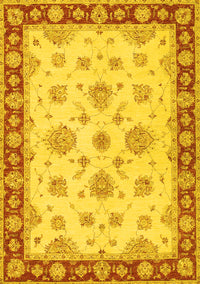 Oriental Yellow Traditional Rug, tr1345yw