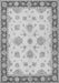 Serging Thickness of Machine Washable Oriental Gray Traditional Rug, wshtr1345gry