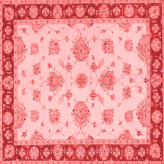 Machine Washable Oriental Red Traditional Rug, wshtr1345red